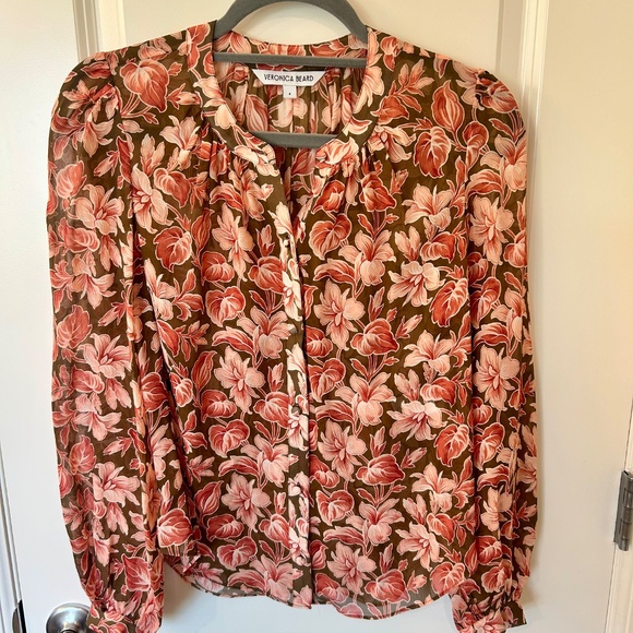 Veronica Beard Ashlynn Silk Blouse size 4 - Picture 4 of 7